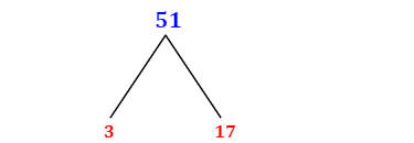 Prime Factorization of 51 with a Factor Tree